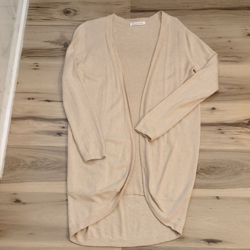 Pristine Claudia Nichole Silk/Cashmere Open Front Cardigan Size Large